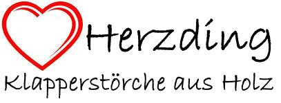Herzding - Klapperstörche aus Holz
